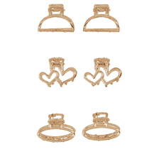 6er Set Haarklemmen – Gold