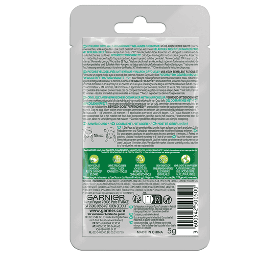 Gel gel cryo maschera occhi