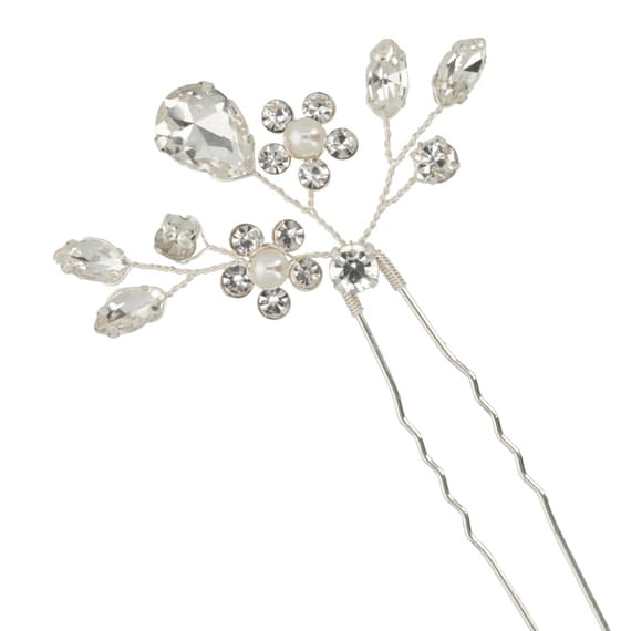 Lot De 3 Épingles À Cheveux Avec Strass & Perles
