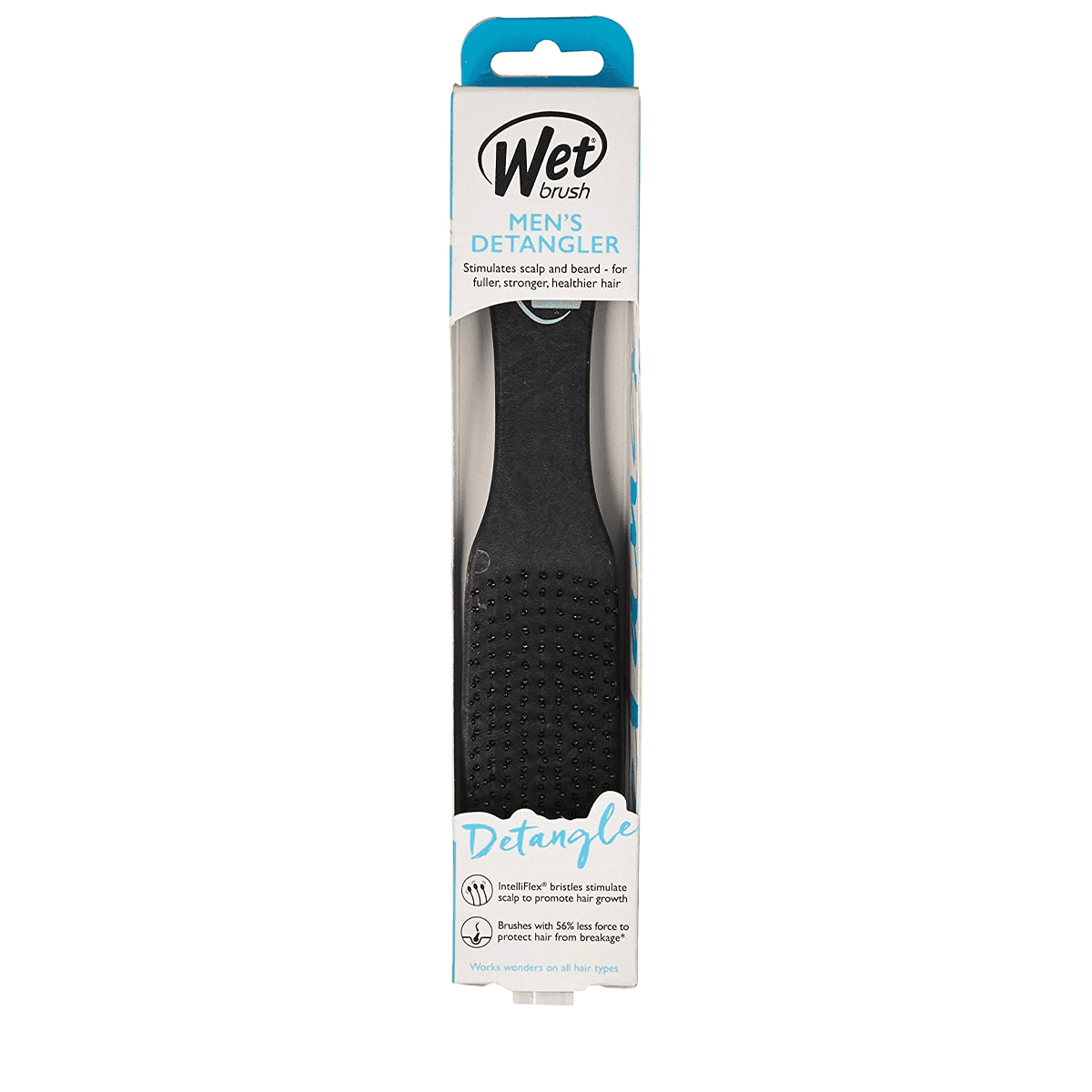 Men Detangler Black Leather