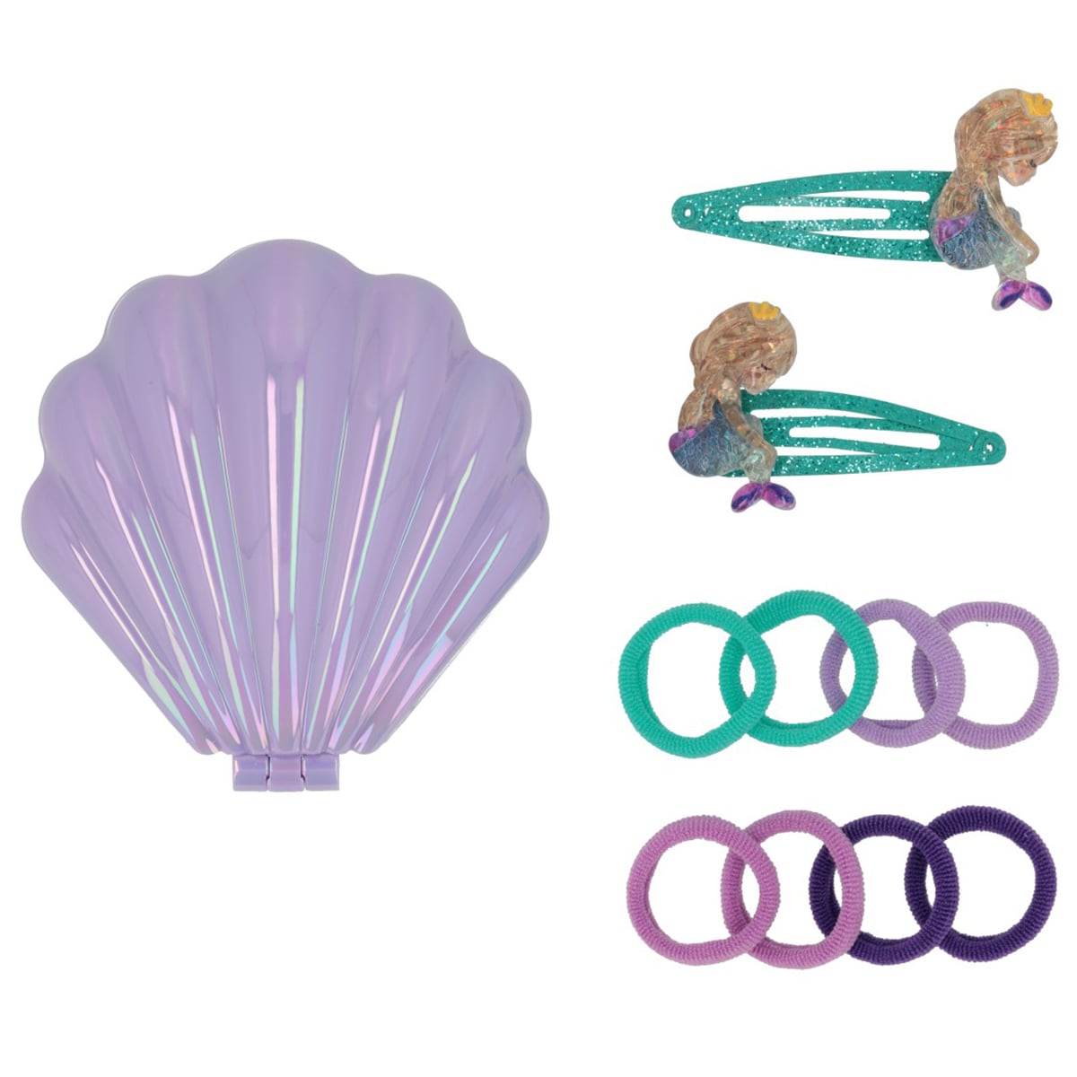 Shell Hairbrush Set - Purple