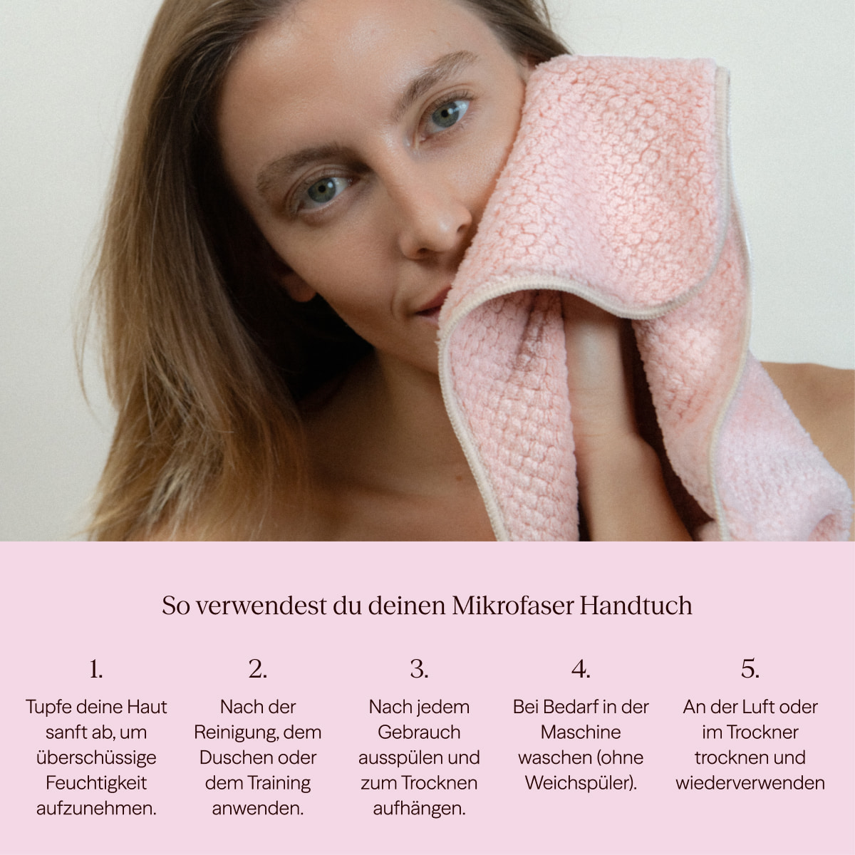Ultrasaugstarkes Handtuch für das Gesicht - 2er Set