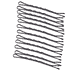 Bobby Pin ondulato, nero, 12 pezzi.