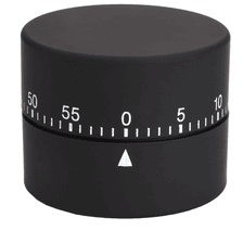Timer Round Mechanical Black