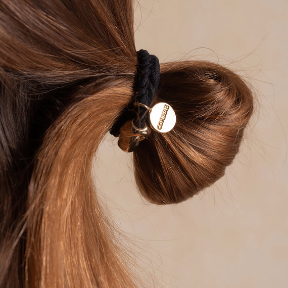 Hair Tie Metal Details 3-pack Black