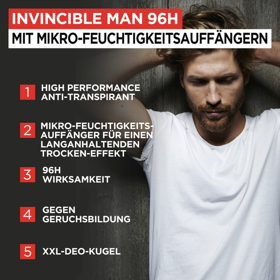 Deo Roll-on Invicible 96h
