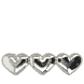 Barrette Set in Herzform - Silber & Gold