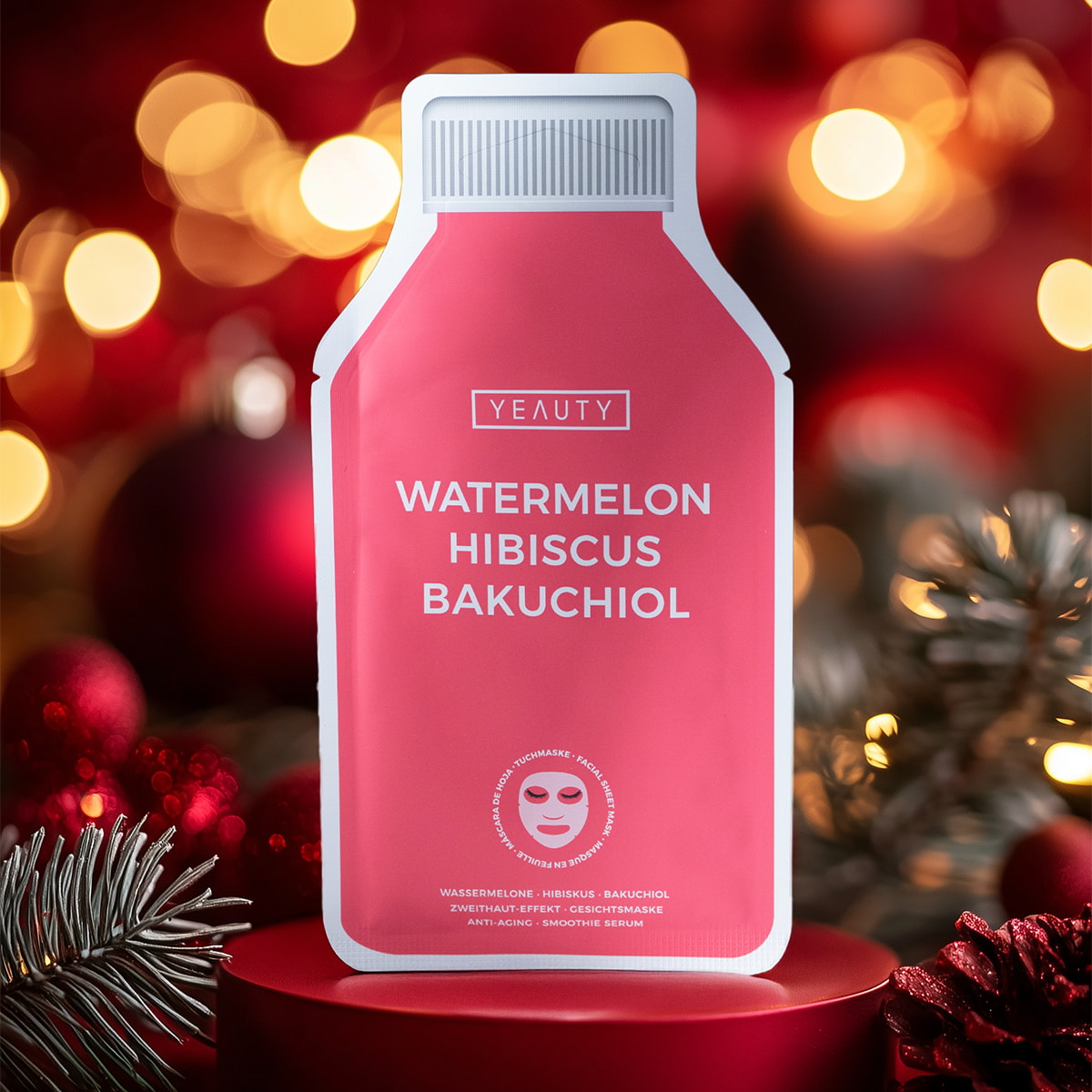 Sheet Mask Watermelon, Hibiscus, Bakuchiol