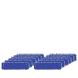 Arricciacapelli professionale blu scuro 15 mm (12 pezzi)