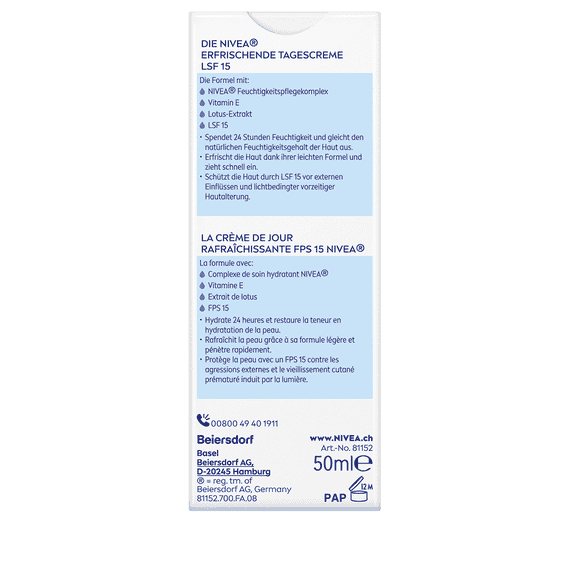 Erfrischende Tagescreme SPF15
