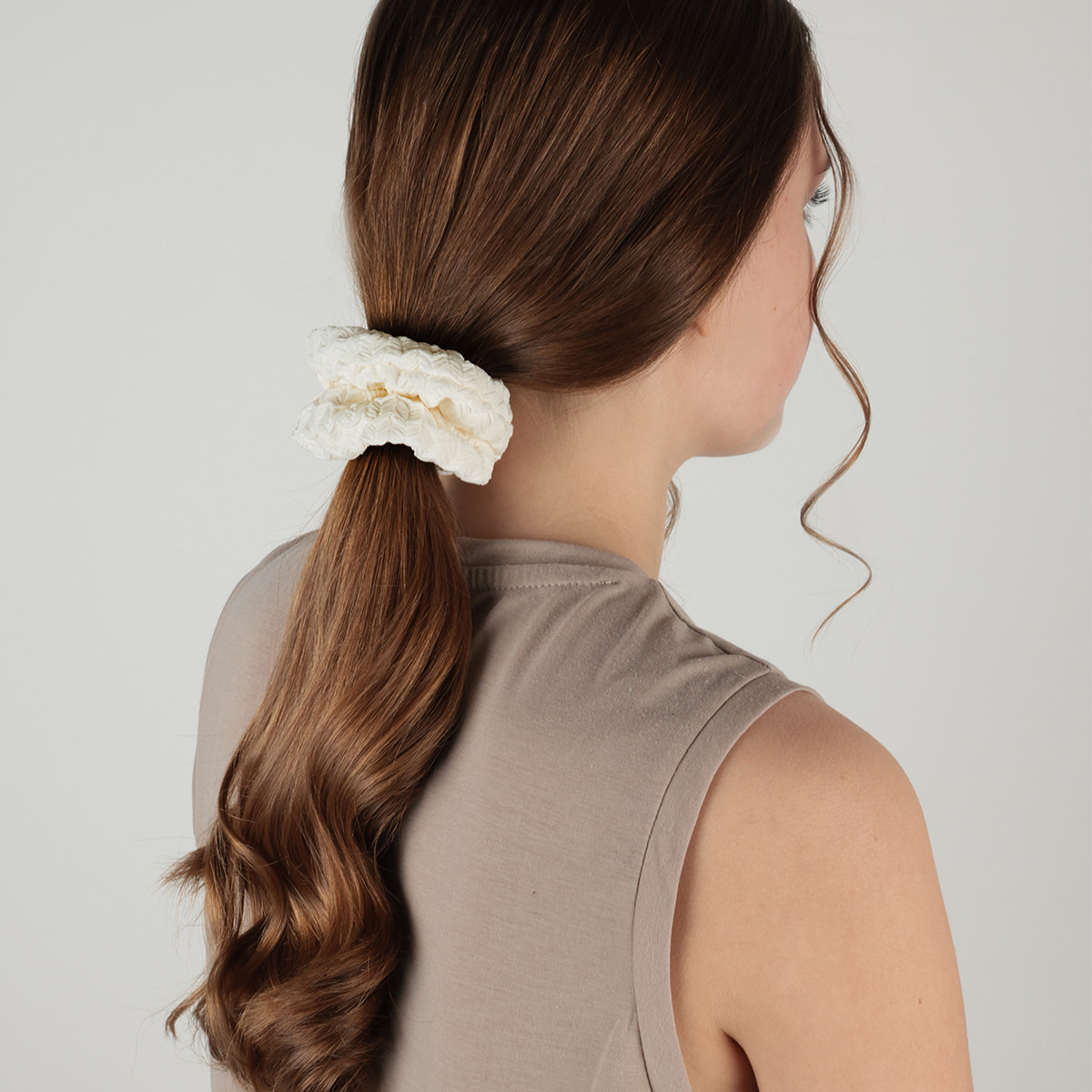Scrunchie Yoga - Print, Rosa & Hellbraun