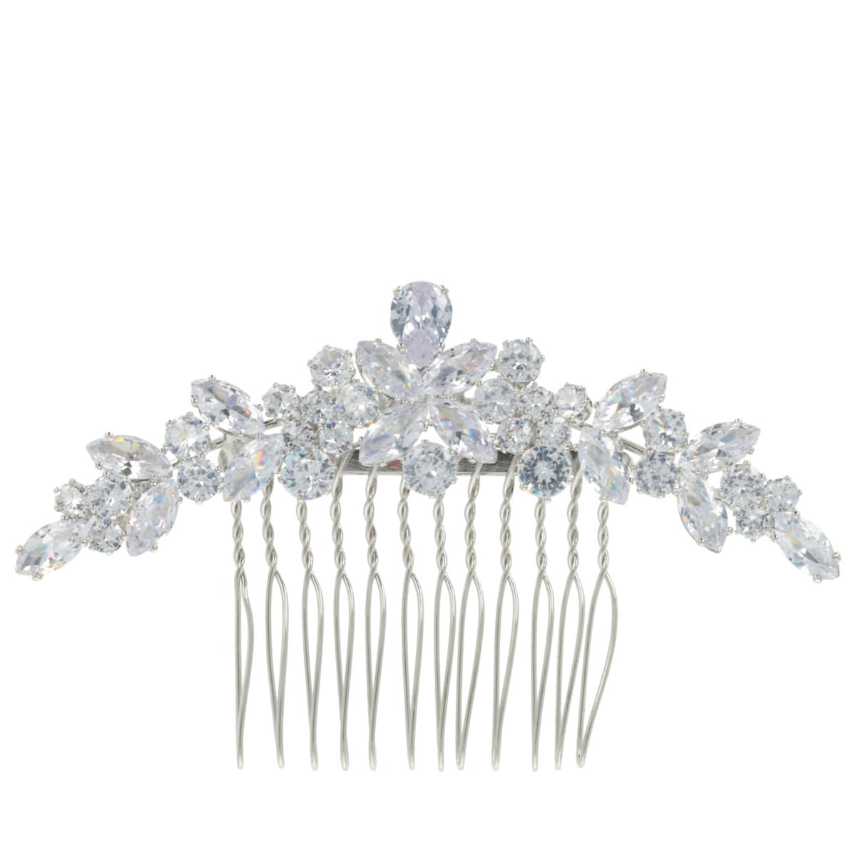 Fiori Con Strass Su Pettinino Per Capelli