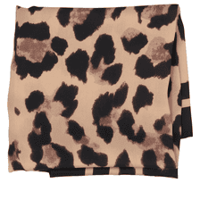Foulard Imprimé Léopard - Brun