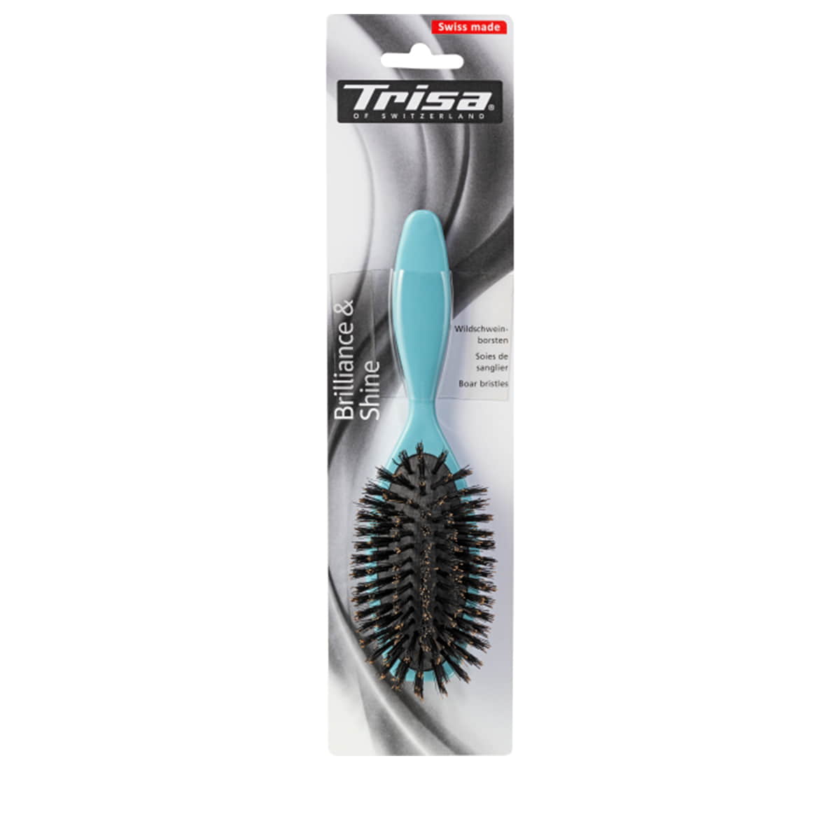 Spazzola per Capelli Basic Brilliance & Shine - rotondo Spazzola in Setole di Cinghiale