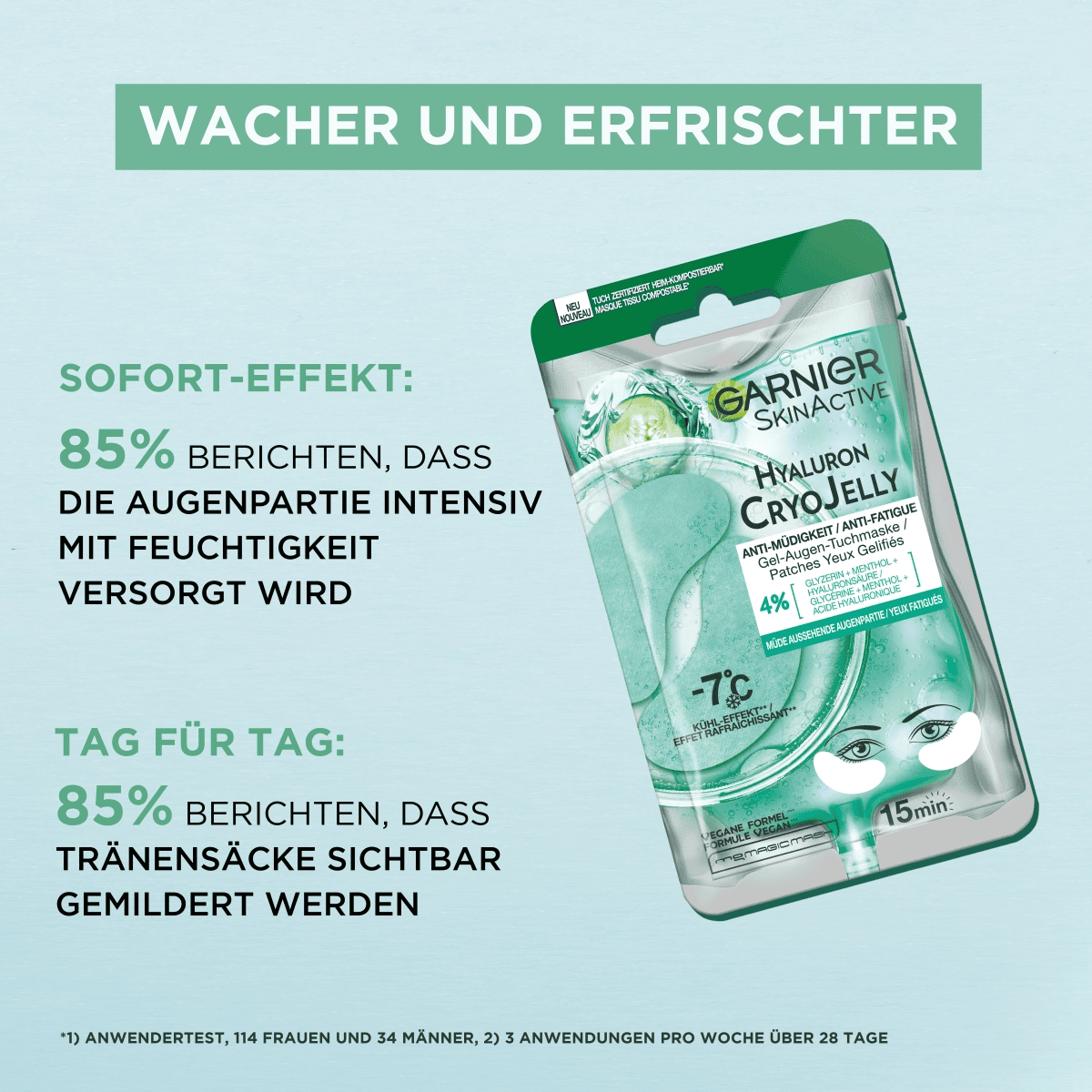 Cryo Jelly Gel-Augen-Tuchmaske