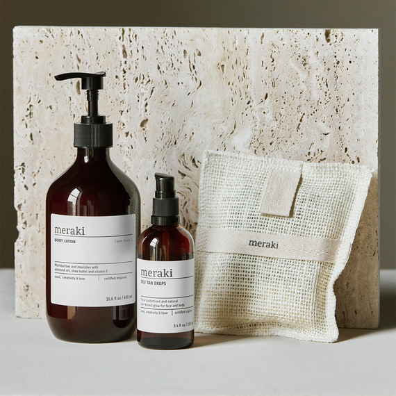 Geschenkbox Selbstbräuner-Tropfen + Badehandschuh + Body Lotion