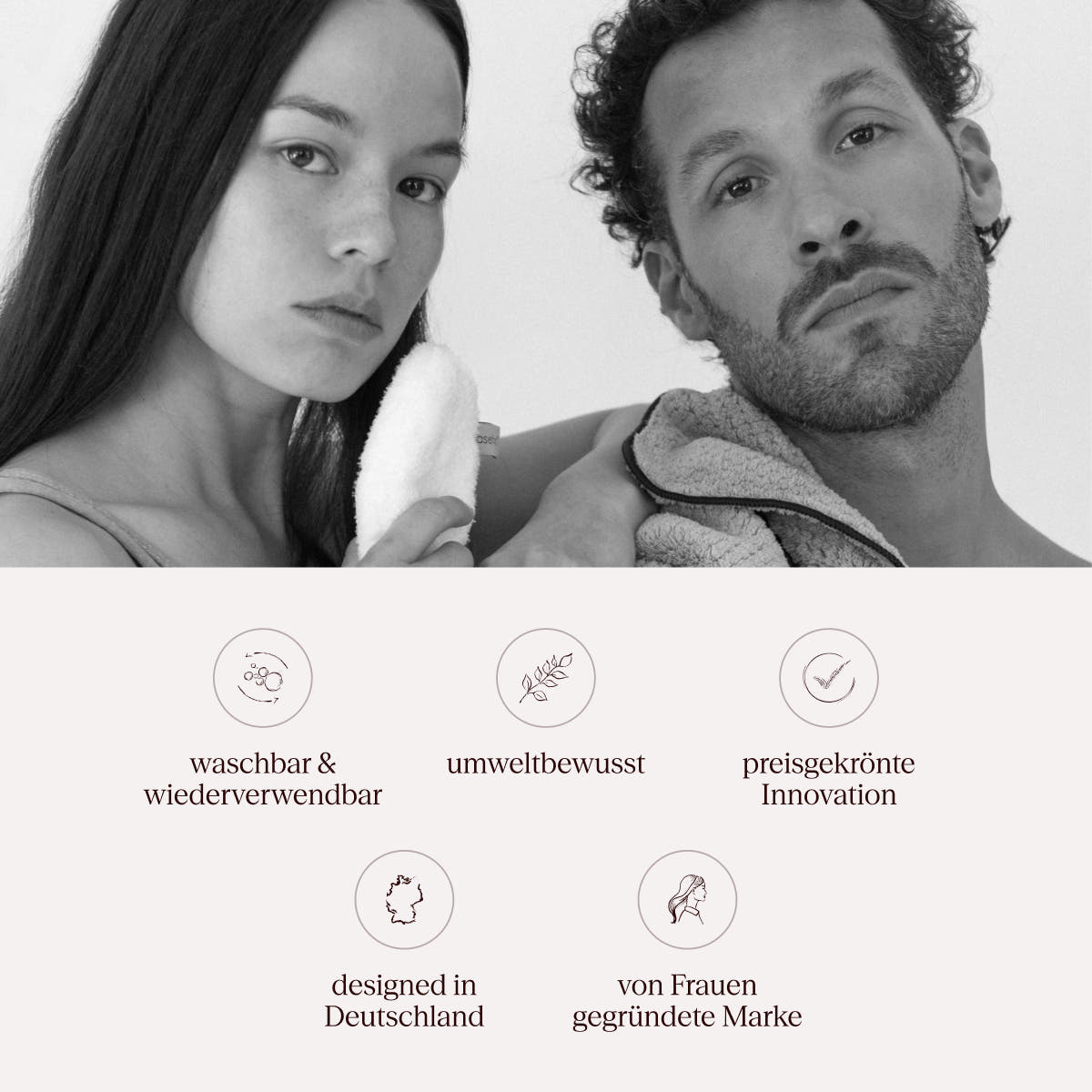 Ultrasaugstarkes Handtuch Gesicht - Khaki