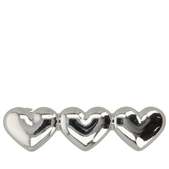 Barrette Set in Herzform - Silber & Gold