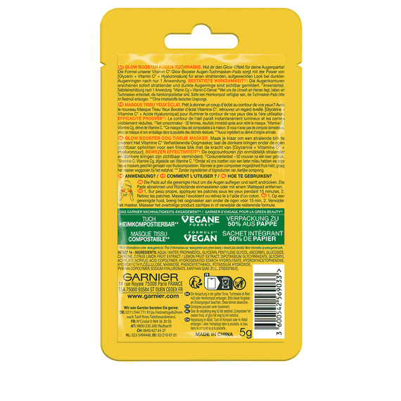 Vitamin C Glow Booster Augen-Tuchmaske