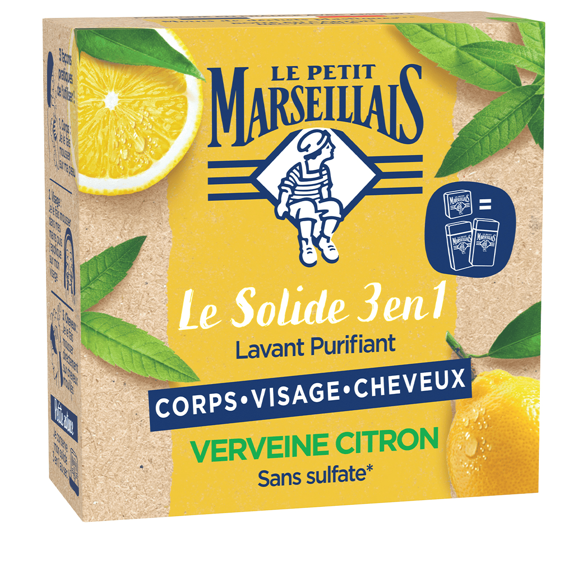 Cube de Douche 3 en 1 Erveine & Citron