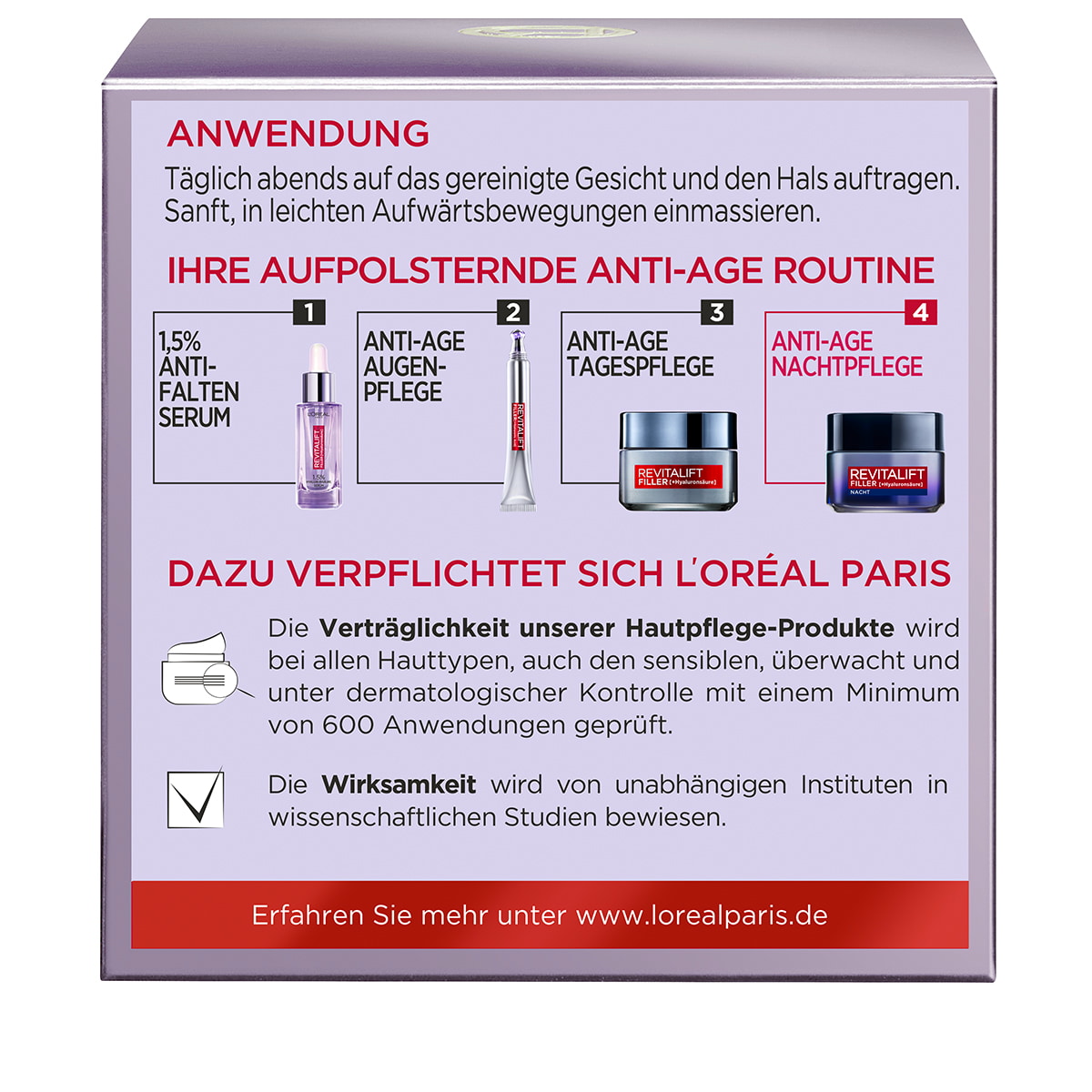 Filler (+Acide Hyaluronique) Soin Anti-Âge Nuit Repulpant Intensif