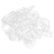 Mini elastici per capelli in silicone trasparente, 120 pezzi