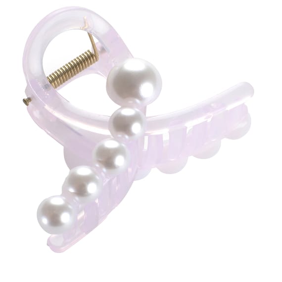Pince À Cheveux Avec Perles Et Pince À Cheveux Avec Noeud - rose