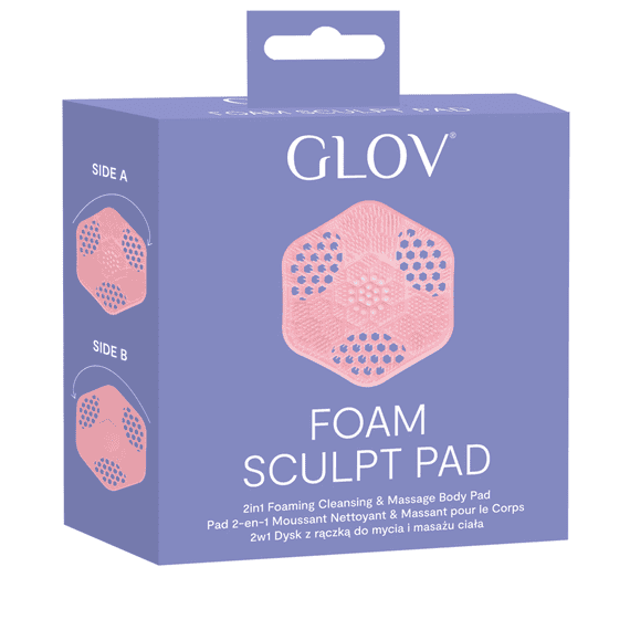 Foam Sculpt Pad - 2in1 Foaming Cleansing & Massage Body Pad - Pink