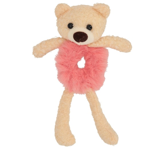 2-Piece Fluffy Hair Tie Set Bear & Bunny