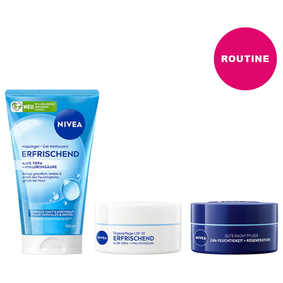 Routine rinfrescante per pelle normale