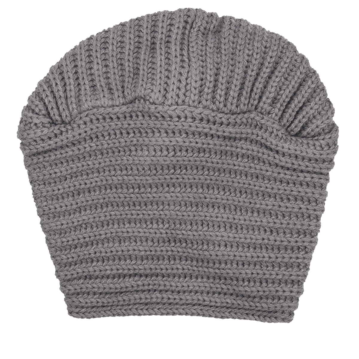 Knitted turban cap, grey