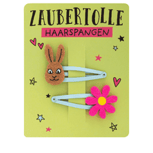 Haarspangen-Set Hase mehrfarbig