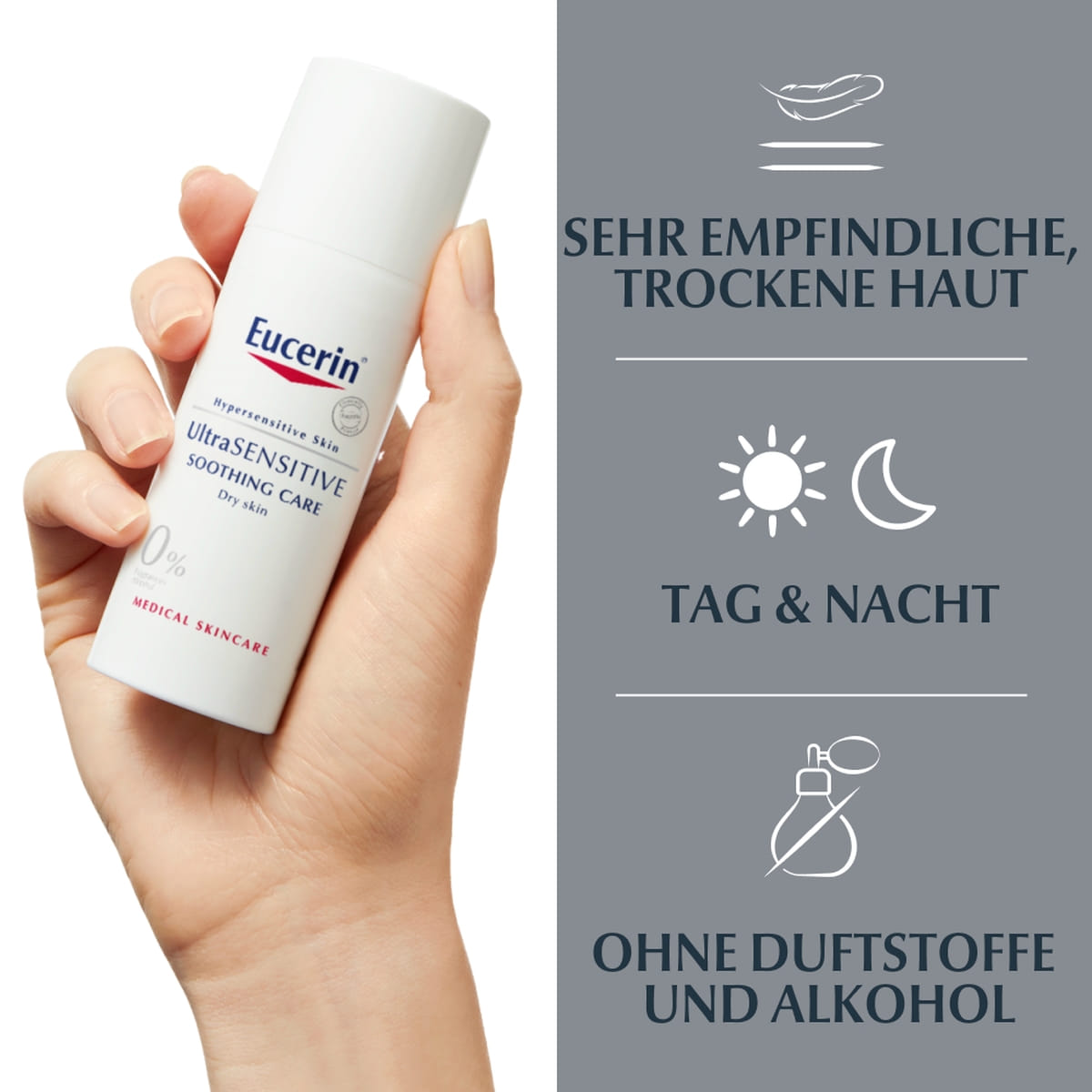 Beruhigende Pflege trockene Haut