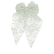 Hair Barrette With Lace Bow - Sage Green