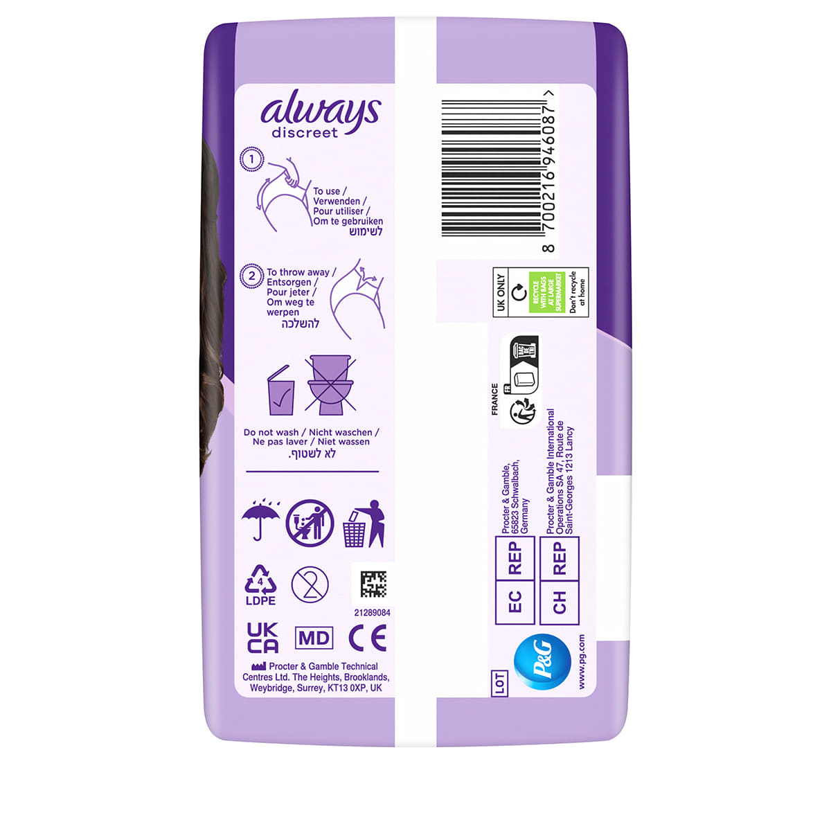 Discreet Inkontinenz Pants Wochenbett M - 9 Stk.