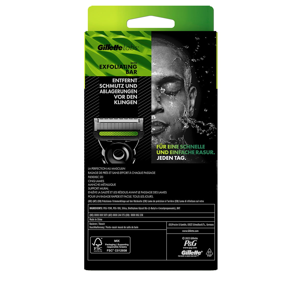 Labs Gold Rasoir Avec 1 Lame + Support De Douche