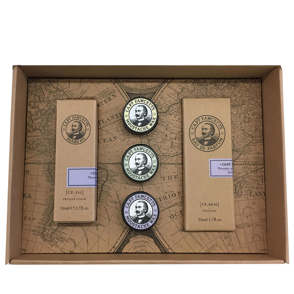 Eau De Parfum, Moustache Wax & Beard Oil Gift Set