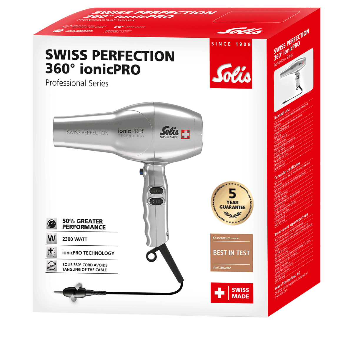 Swiss Perfection 360° ionicPro Silver Type 440 - Cable Length 3 m
