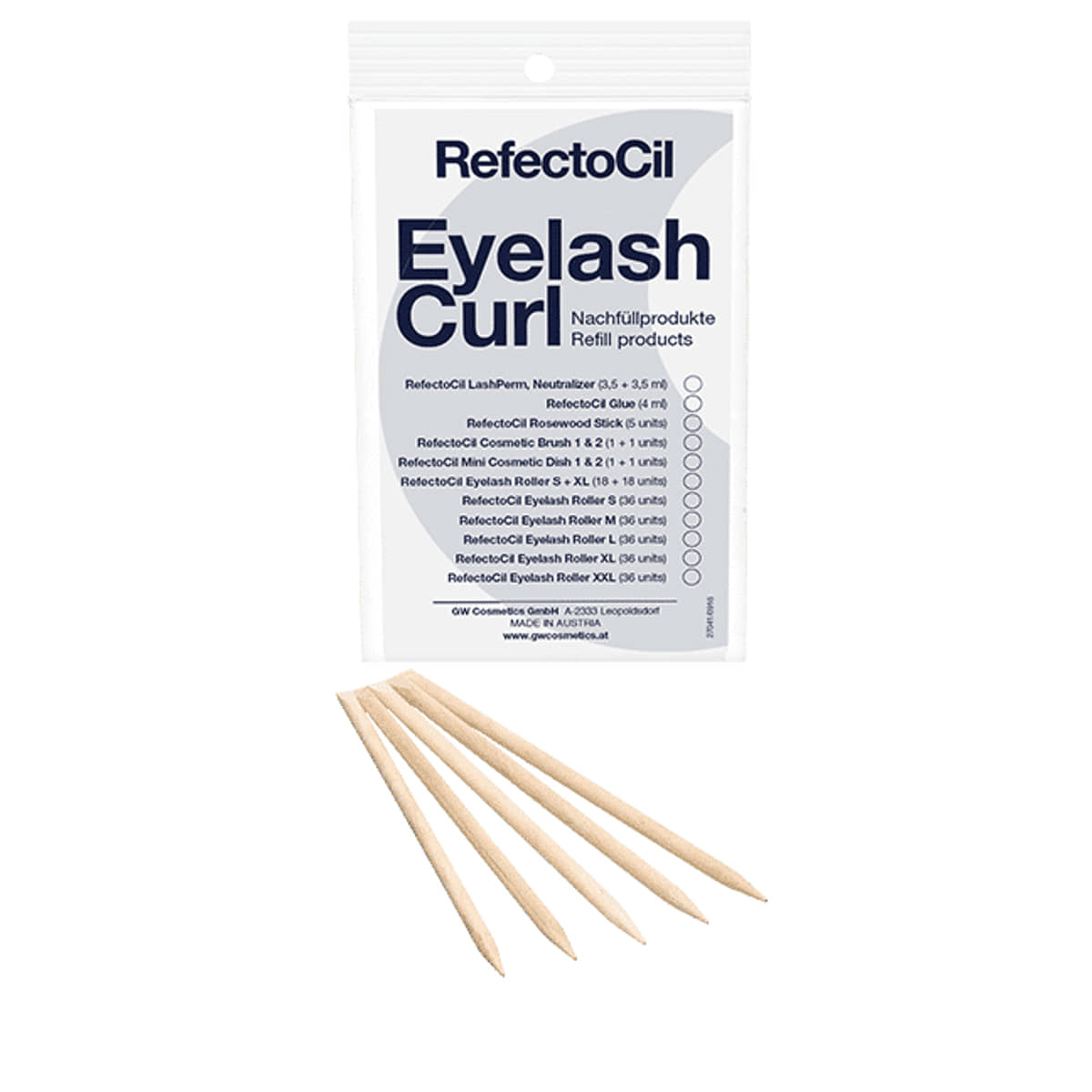 Rosewood sticks for eyelash perming