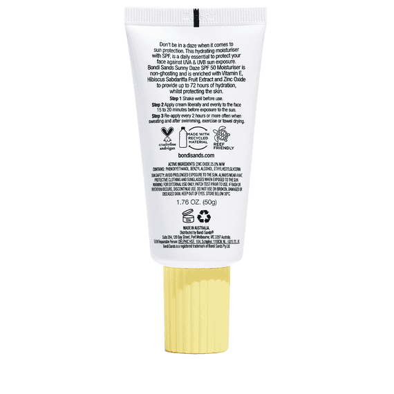 Sunny Daze SPF 50 face moisturiser