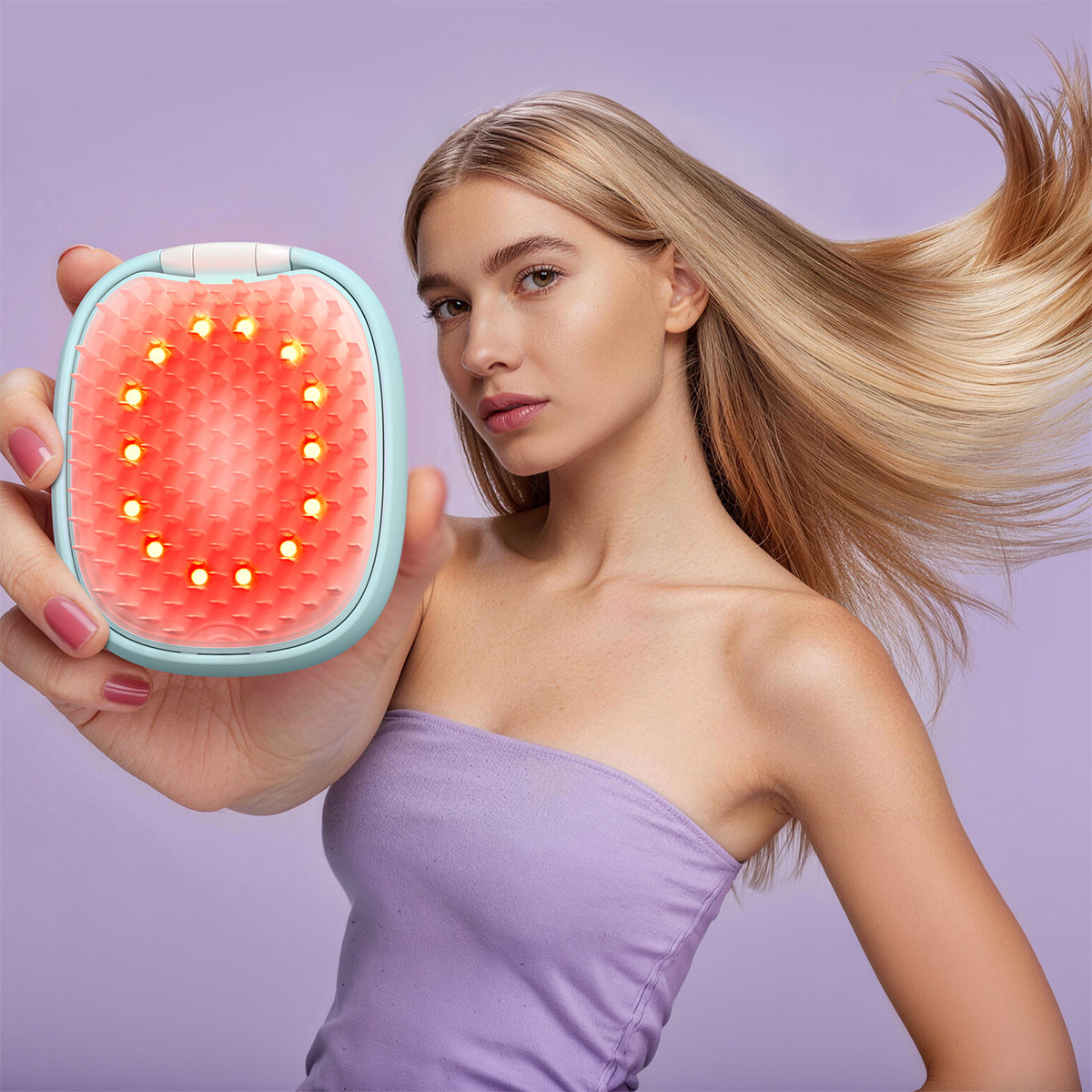 Flip LED Detangling Hairbrush
