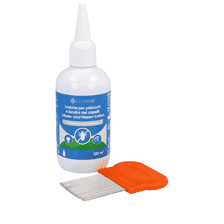 Lotion anti-poux et lentes Diméthicone avec peigne