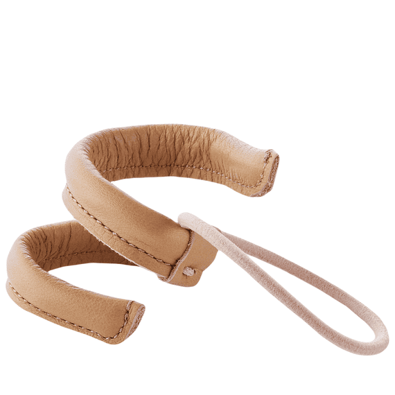 Leather Band Short Narrow Bendable Camel
