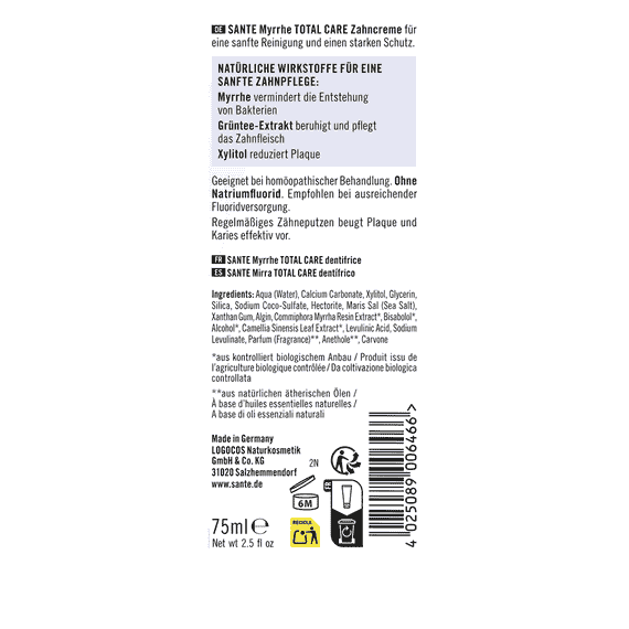 Dentifrice Myrrhe Total Care