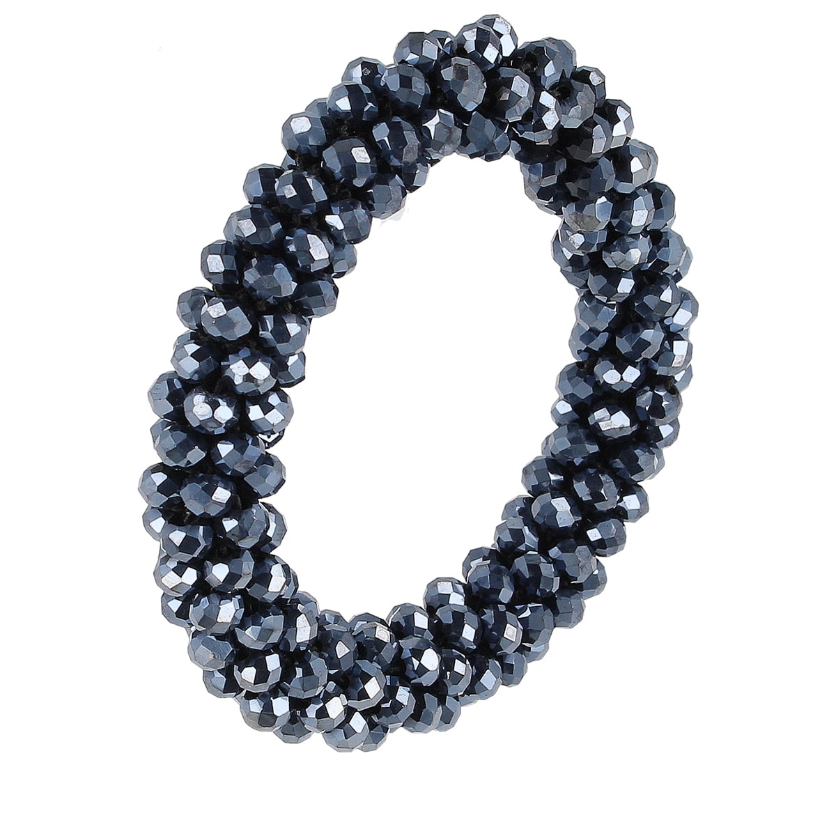 Elastico per capelli con perle blu