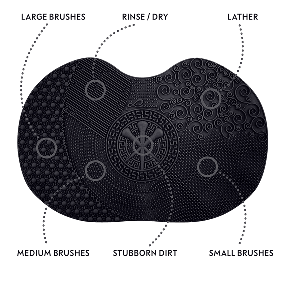 Brush Cleansing Mat - Black