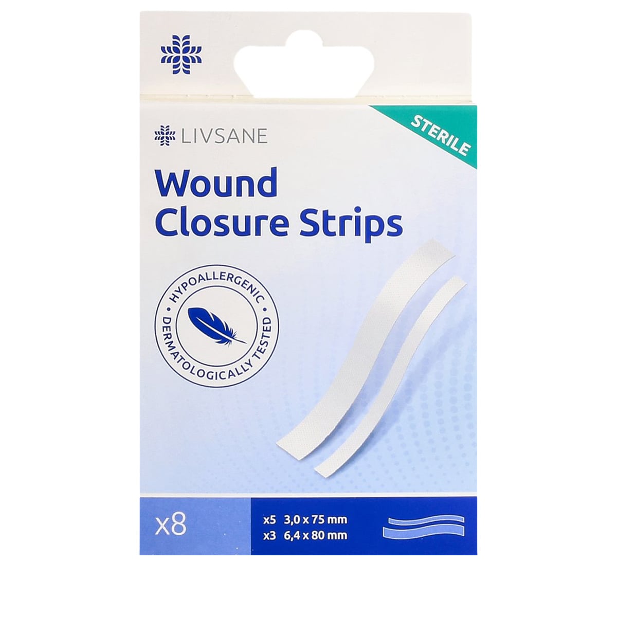 Sterile Wound Closure Strips - 8 pcs.