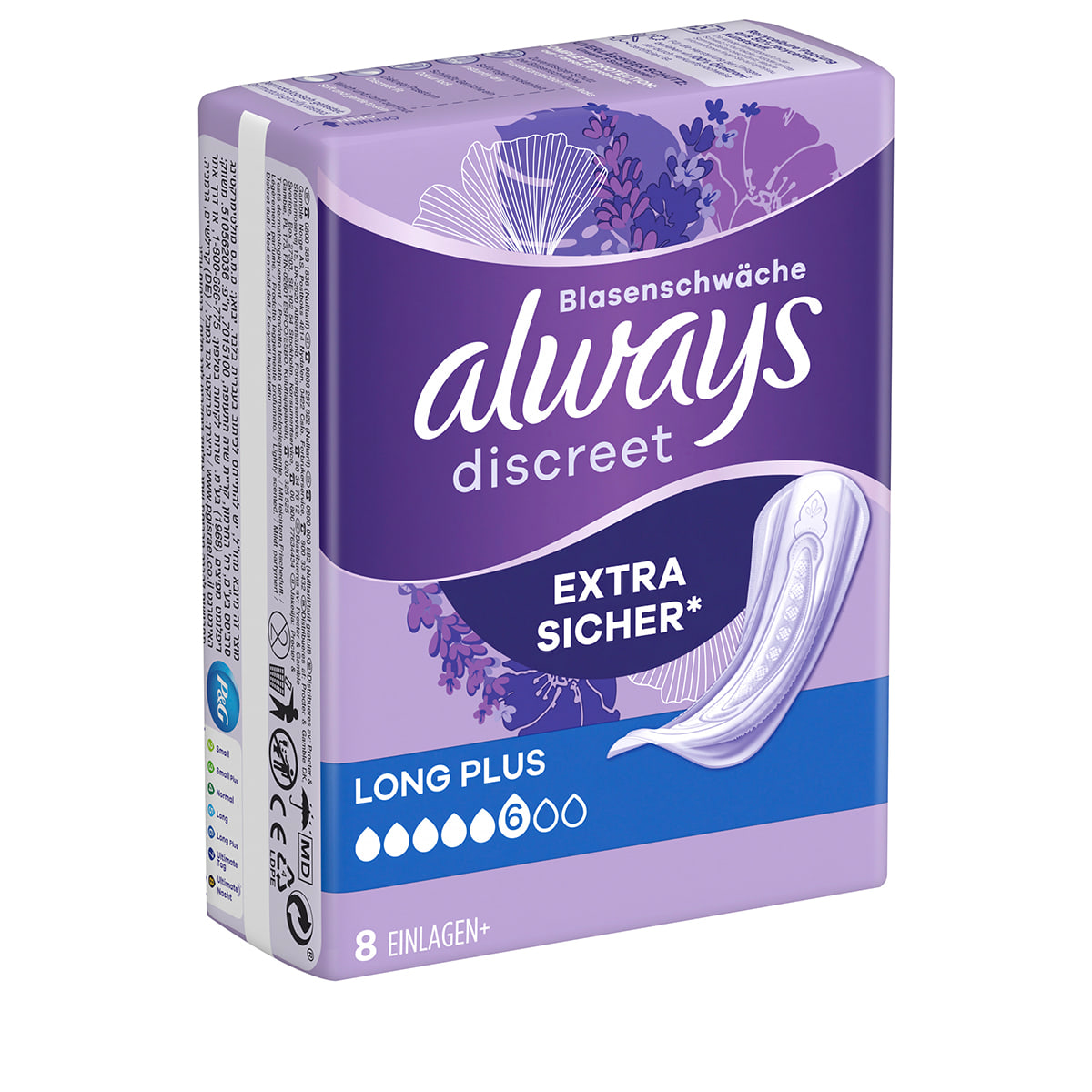 Assorbenti Igienici Incontinenza Long Plus - 8 Pz.