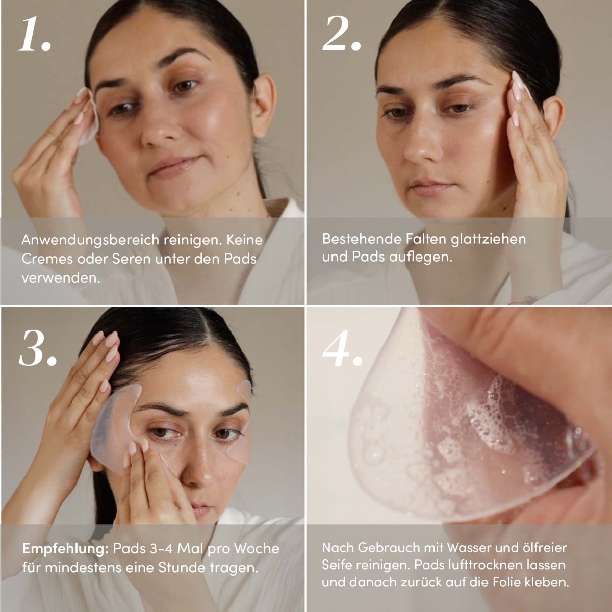 Wiederverwendbare Augen-Schläfen Pads mit Aloe Vera