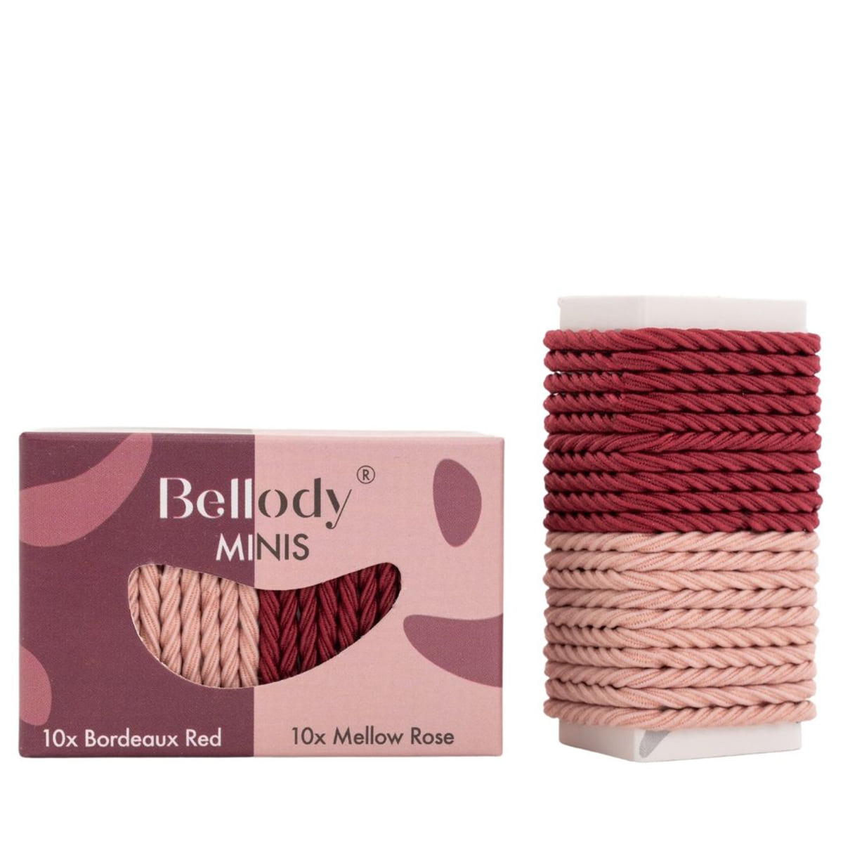 Mini Hair Ties (20 pieces - Rose & Red - mixed package)